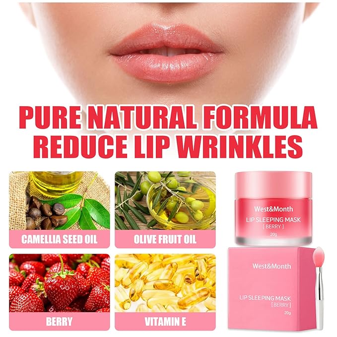 Lip Sleeping Mask,Night Repair Lip Mask,Hydrating