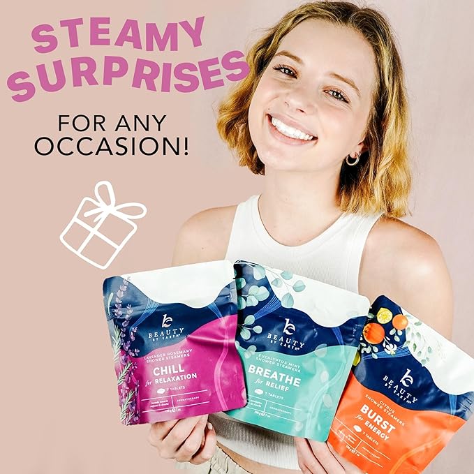 Shower Steamers Aromatherapy - USA Made with Natural Ingredients & Lavender Oil, Mothers Day Gifts, Large Shower Bombs for Stress Relief, Relaxing Spa Gifts for Women & Men, Luxury Gifts for Mom