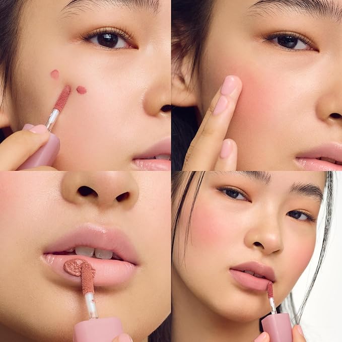 COLORGRAM NUDE BLUR TINT 17 RIPEN PEACH | Soft Velvet Matte Liquid Lipstick & Cheek Tint | Lightweight Blurring Tint for a Smooth & Airbrushed Finish | Long-Lasting & Non-Sticky Formula