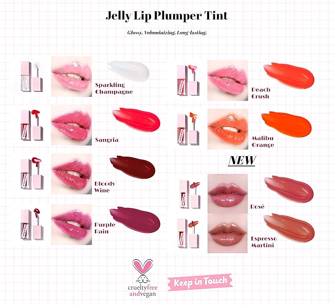 Jelly Plumper Tint | Non-Sticky, Long-Lasting Lip Gloss | Vegan and Cruelty-Free Korean Lip Tint (Espresso Martini)