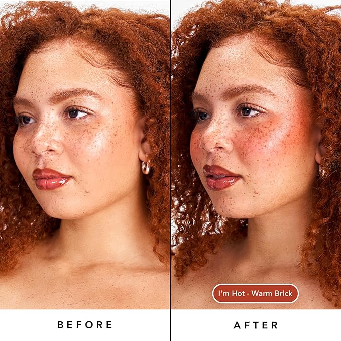 Sacheu Cheek STAY-N Liquid Blush for Cheeks — High Pigment, Buildable, Lightweight Cream Blush Infused With Squalane, for Dewy & Radiant Flushed Cheeks — Long-lasting & Cruelty Free, I'm Hot