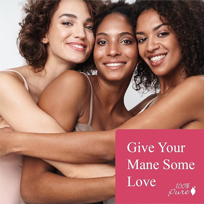 100% PURE Glossy Locks Glossing Shampoo Hair Wash Detox & Hydrate Shine Boosting Dry Dull Damaged Strands Avocado Butter & Seaweed Collagen Natural Care for Women & Men Vegan - 13.5 Fl Oz