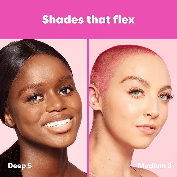 Beautyblender 12-Hour Always on Radiant Skin Tint, Breathable Serum Foundation Stays Put for All Day Long Wear, Infused with Hyaluronic Acid & Niacinamide, Medium 3