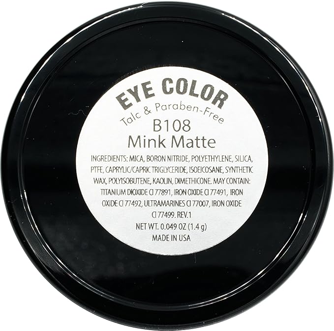 Mink Matte Beige Taupe Pressed Powder Single Vegan Eyeshadow; Talc, Paraben & Cruelty Free