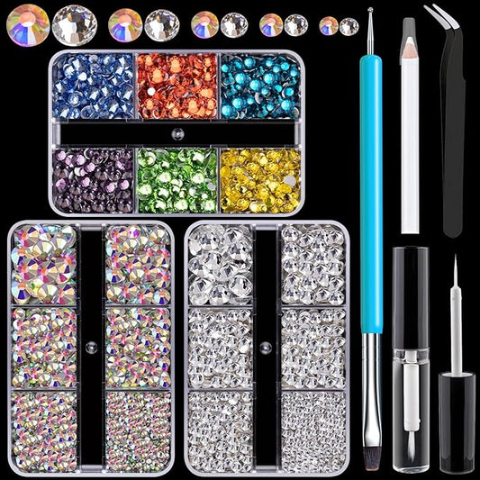 Colorful Face Gems for Makeup Set, Flatback Gorgeous