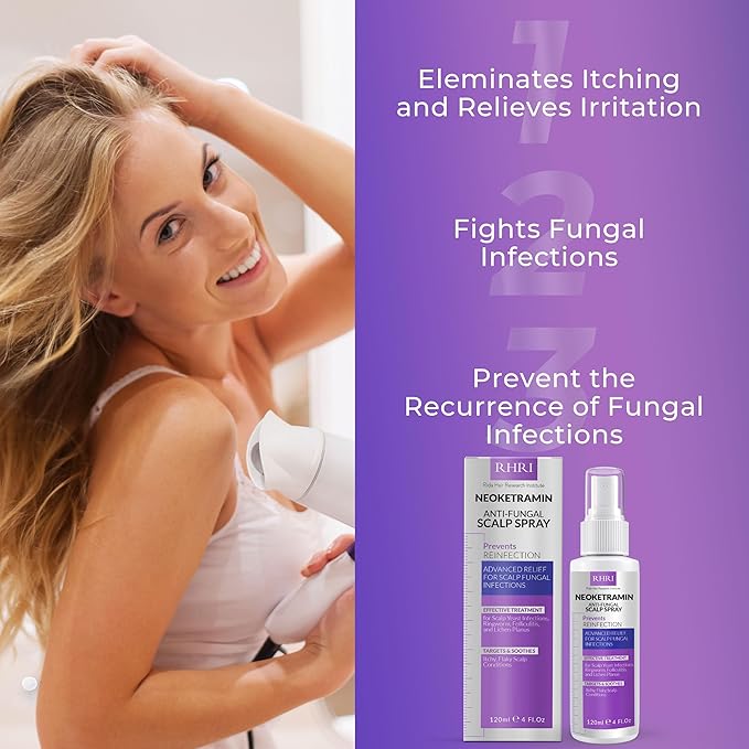 Neoketramin Anti Fungal Scalp Spray | Dandruff Treatment for Dandruff, Psoriasis & Folliculitis | Antifungal & Itchy Scalp Treatment for Dry, Irritated Scalp | Relief for Yeast Infections & Ringworm