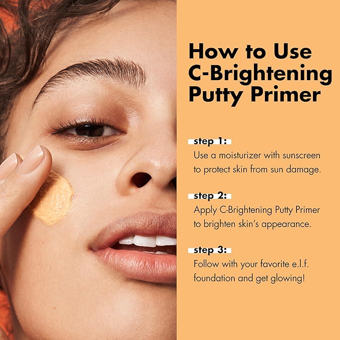 e.l.f. C-Brightening Putty Primer, Makeup Primer For Brightening