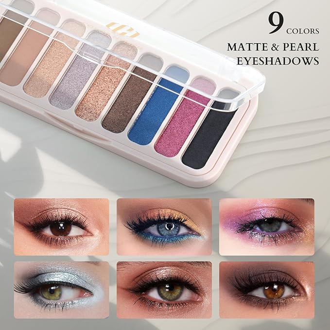 Color Nymph All In One Makeup Kit For Teens And Girls With Waterproof Handbag Makeup Kit Included 9 Colors Matte And Pearl Eyeshadow Palette Liquid Blush, Double Ended Lipgloss Concealer Brush Mascara