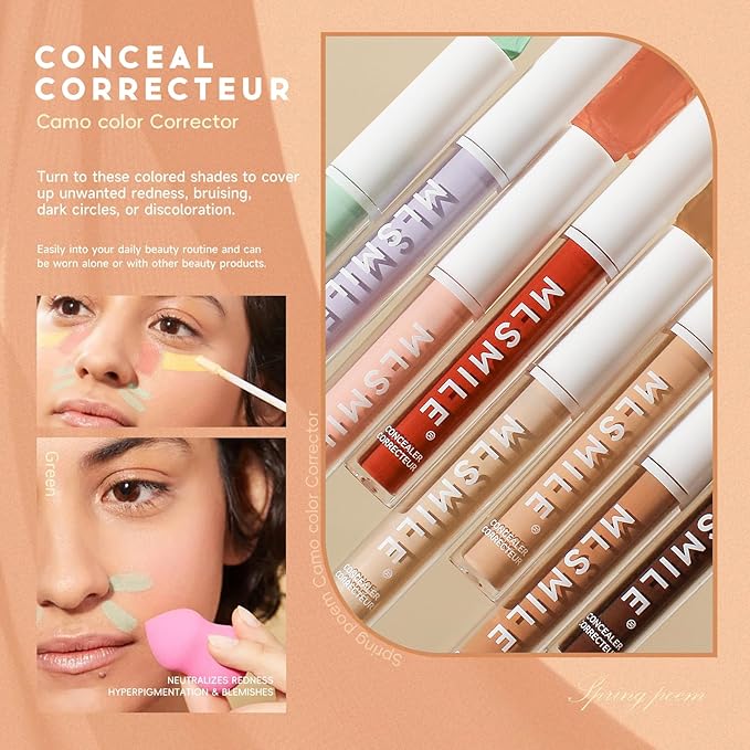 Color Liquid Conceal Contour Foundation, Waterproof 8 Colors Tone, 05