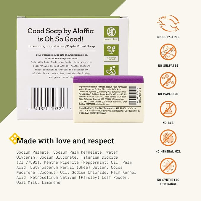Alaffia Peppermint Good Soap Value Pack 4 Count, 20 OZ