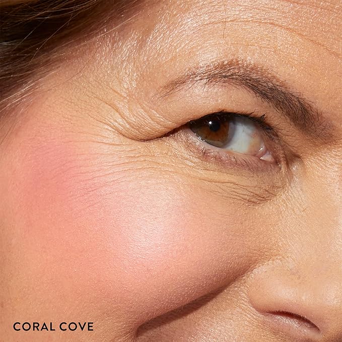 LAURA GELLER NEW YORK Baked Blush-n-Brighten Marbleized Blush for Cheeks - Coral Cove - Natural Finish - Buildable Color