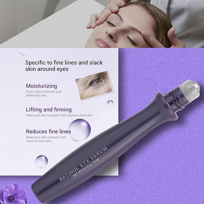 RollOn Eye Serum, Moisturizing Eye Serum AntiWrinkle Skin Lifting Firming Eye Serum for Anti Aging Skin Care with Dark Circles (01)