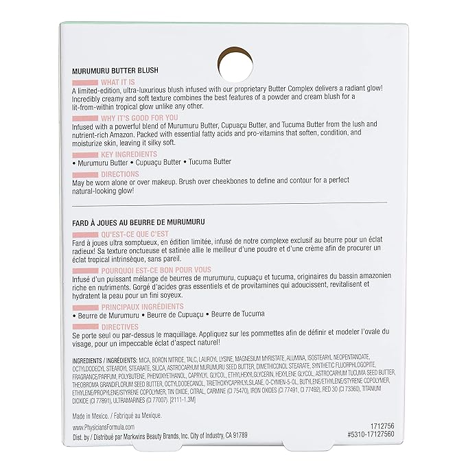 Physicians Formula Earth Day Butter Blush Powder Saucy Mauve, Clean Beauty, Dermatologist Tested, Vegan, Cruelty-Free