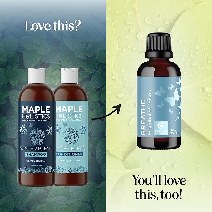 Sulfate Free Hard Water Shampoo and Conditioner - Hard Water Hair Treatments of Product and Minerals with Five Mint Essential Oils for Replenishing Hydration and Hair Shine - Paraben & Cruelty Free