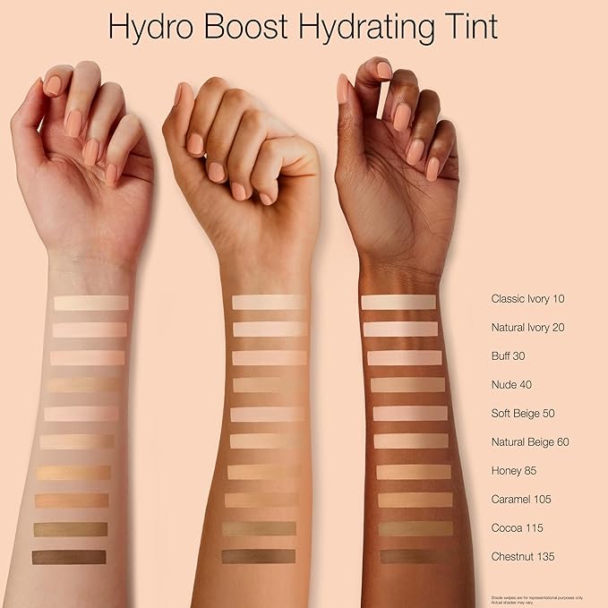 Neutrogena Hydro Boost Hydrating Tint Foundation Makeup for Dry Skin, with Hyaluronic Acid, Lightweight Oil-Free Water Gel, Non-Comedogenic, 85 Honey Color 1.0 fl. oz