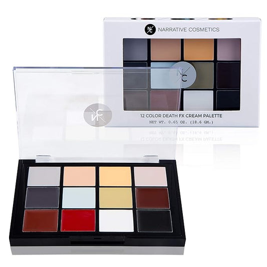 12-Color Death FX Cream Palette, Professional Quick Drying