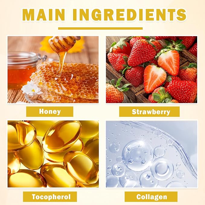 CAHIUYOA 4PCS Bee Lip Balm Honey Exfoliator