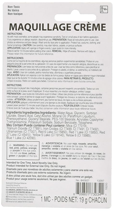 White Cream Makeup, 0.7 oz (Pack of 18) 0.7 oz