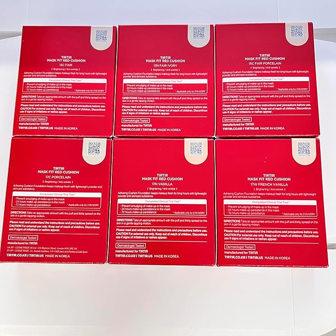 TIRTIR Mask Fit Red Cushion Foundation *Trial Kit* #Light | Japan's No.1 Choice for Glass skin, Long-Lasting, Lightweight, Buildable Coverage, Semi-Matte