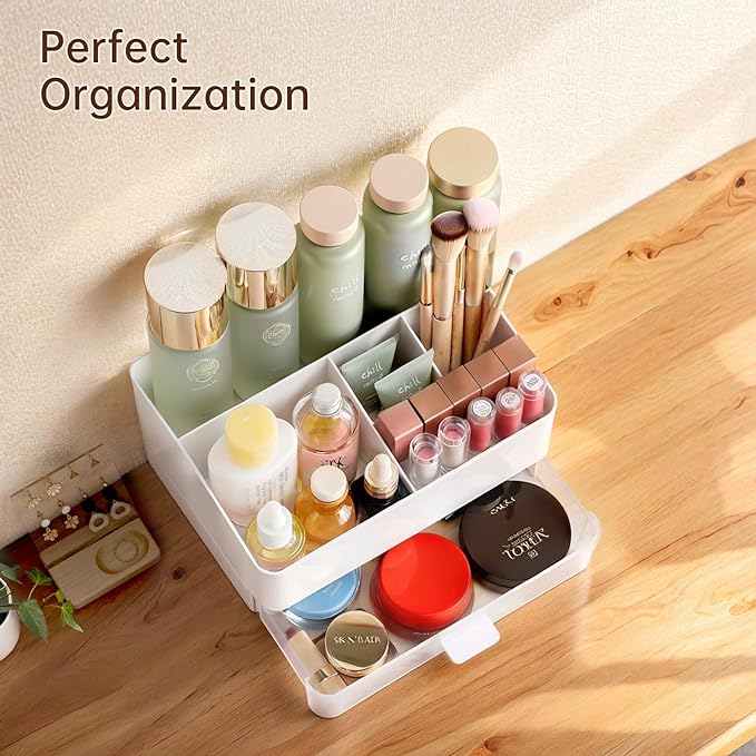 Makeup organizer for vanity, cosmetic