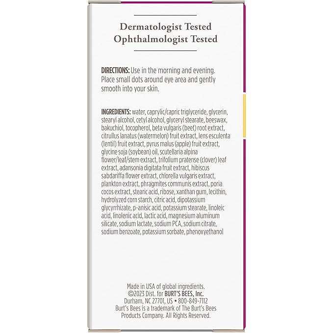 Burt's bees renewal firming eye