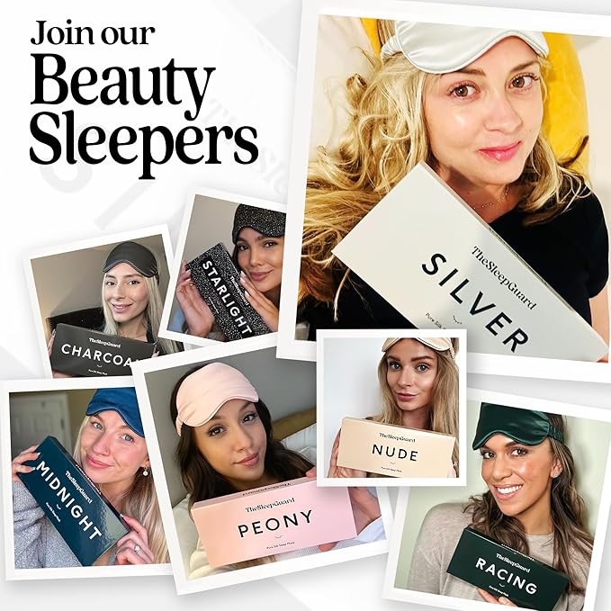 Pure Silk Sleep Mask [100% 6A Mulberry Silk, 22 Momme] Light Blocking Travel Essentials. Eye Masks for Sleeping. Black Oeko-Tex Blindfold. Eye Covers for Men & Women