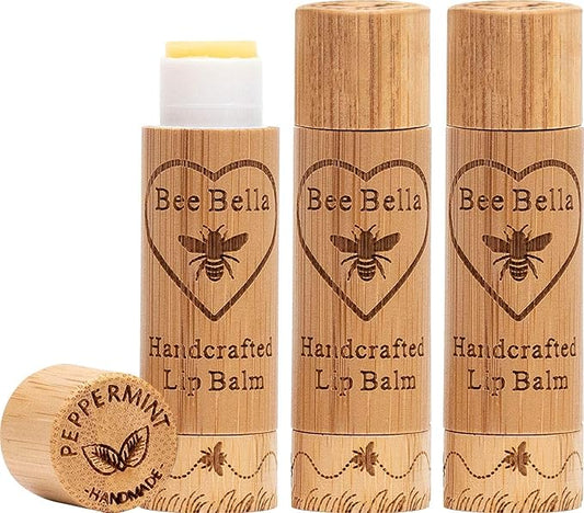 Bee Bella Lip Balm, Peppermint, 3 Organic