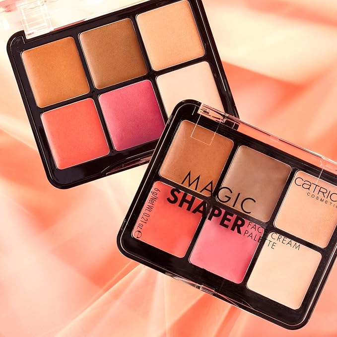 Catrice | Magic Shaper Face Cream Palette | Blush, Bronzer, & Highlighter | Longwearing, Blendable, & Buildable | Vegan & Cruelty Free