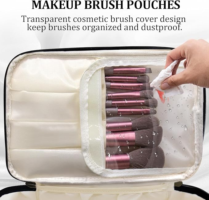 Large travel makeup bag makeup