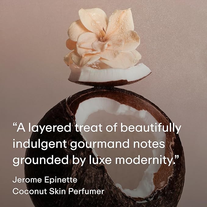 PHLUR Coconut Skin Body Mist - Hair & Body Mist Fragrance - Coconut Body Spray with Caramel, White Florals, Sandalwood & Amber (8 Fl Oz)