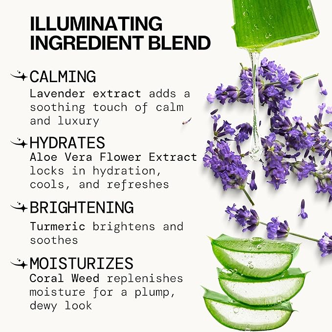 Pacifica Lavender Glow Shimmering Body Jelly – Moon-Kissed Illuminator & Hydrating Body Gel, Lightweight Glow Highlight with Lavender & Vanilla, Clean Beauty, Vegan, Cruelty-Free, 6 oz