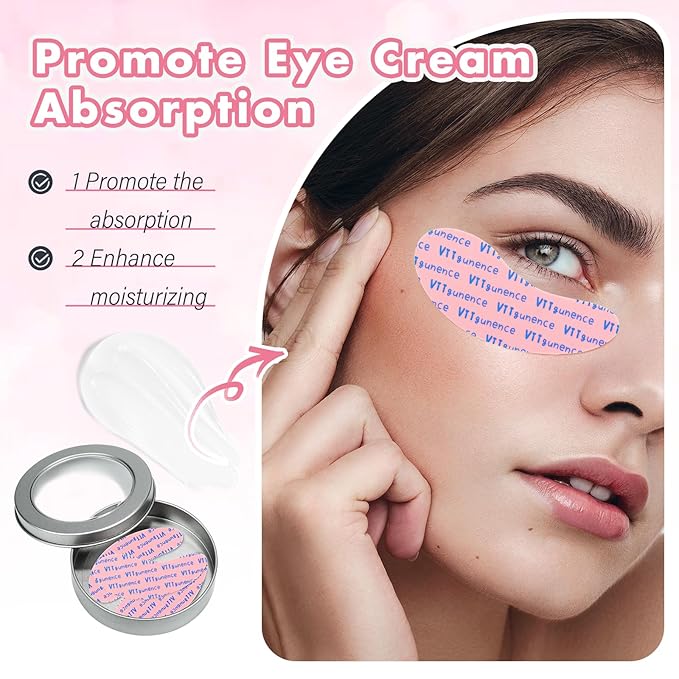 Under Eye Patches Silicone, 3 Pairs Reusable Under Eye Patches With Metal Eye Cream Applicator, Reusable Under Eye Mask Eye Pad For Minimize Fine Lines Wrinkles, Visible Metal Case