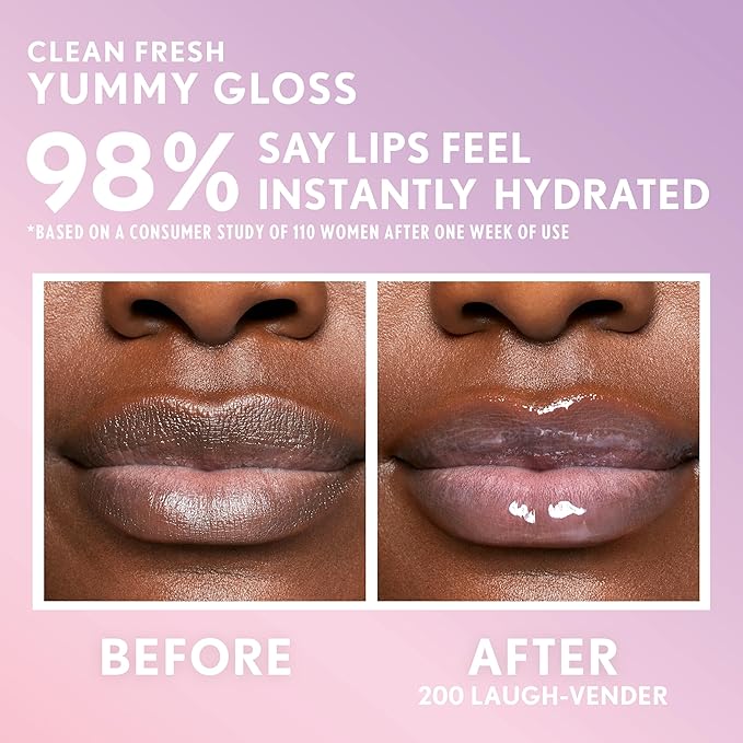 COVERGIRL Clean Fresh Yummy Lip Gloss, Sheer, Natural Scents, Vegan Formula - Laugh-vender
