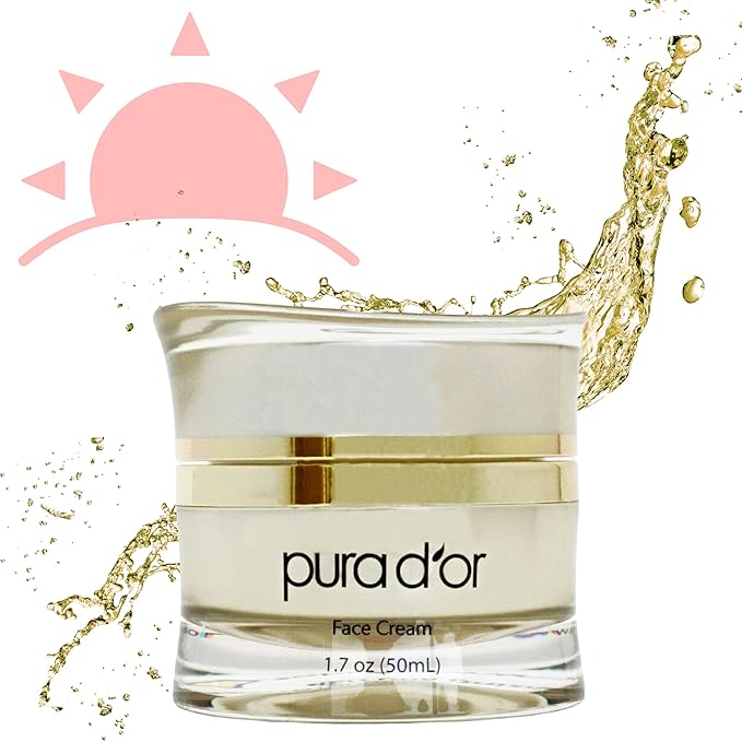 PURA D'OR 1.7 Oz Radiant Glow AM Face Cream - Methylene Blue, Polyphenols, Flavonoids, Apple Stem Cell Extract - Aloe Vera Base Anti-Aging Morning Moisturizer - Daily Facial Treatment For Women & Men