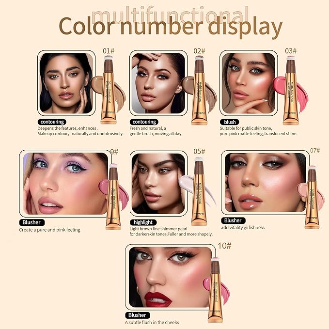 Contour Beauty Wand, Multi-Use Liquid Contour Wand Makeup Contour Brown)