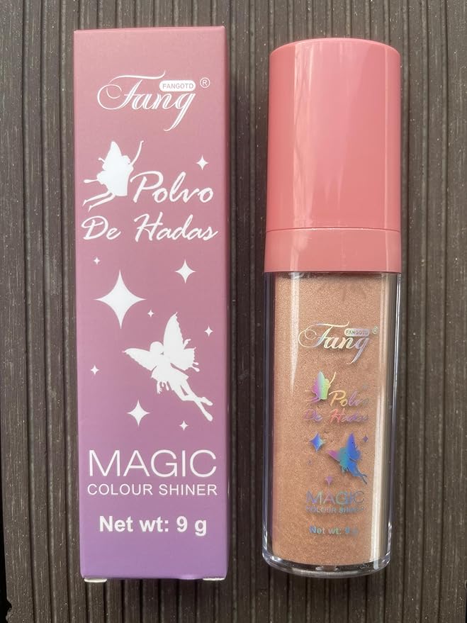 Polvo De Hadas Body Glitter Face Highlighter Powder Glow（Fairy Pink）