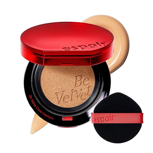 espoir [NEW] Be Velvet Cushion Foundation | Quick and Easy Coverage with Long-lasting Color by Zero Oxidation (#26 Honey, 0.46 Ounce (Pack of 1))