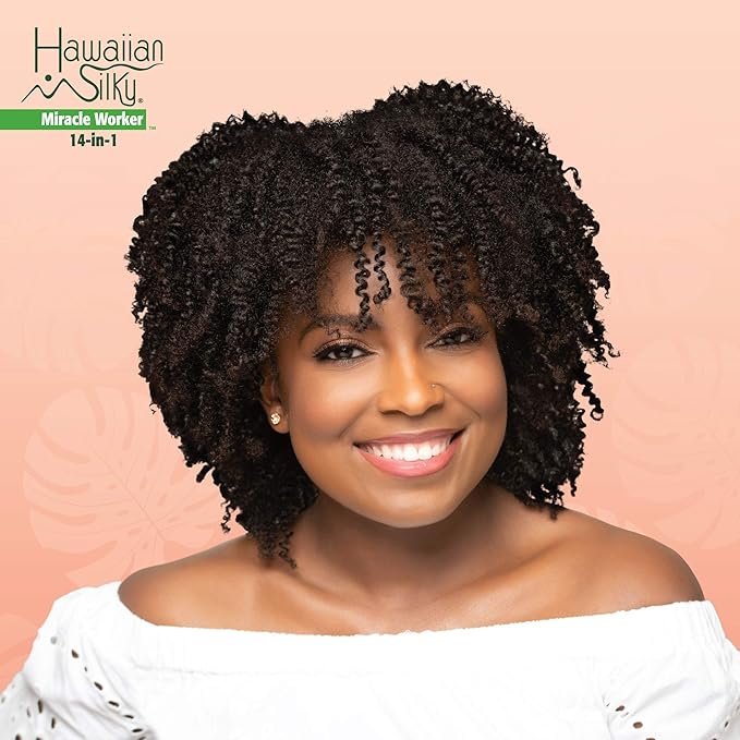 Hawaiian Silky 14-in-1 Miracle Worker 16 oz, Keratin Leave-In Conditioner (Pack of 2)