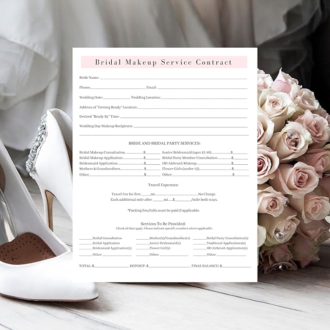 Bridal Makeup Service Contract | 100 Pack |
