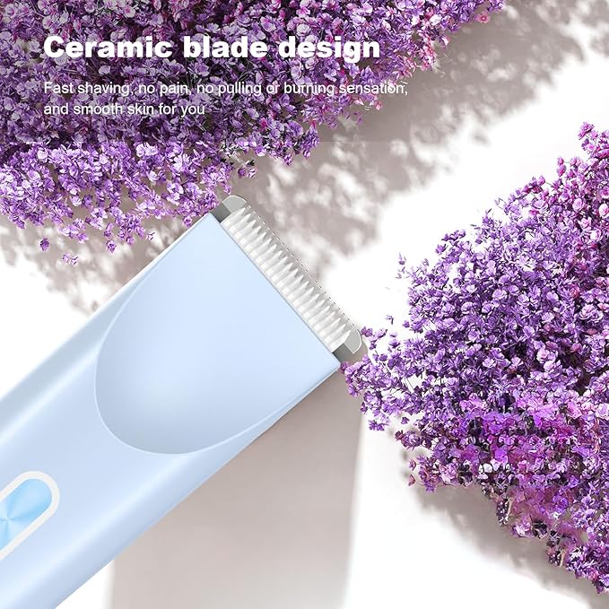 2025 New Bikini Trimmer for Women,Dermave Bikini Shaver,2-in-1 Electric Razors for Women(Blue)