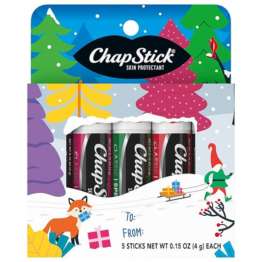 ChapStick Lip BalmVariety Holiday Gift Set, Stocking Stuffers, Christmas Gift 5 Count