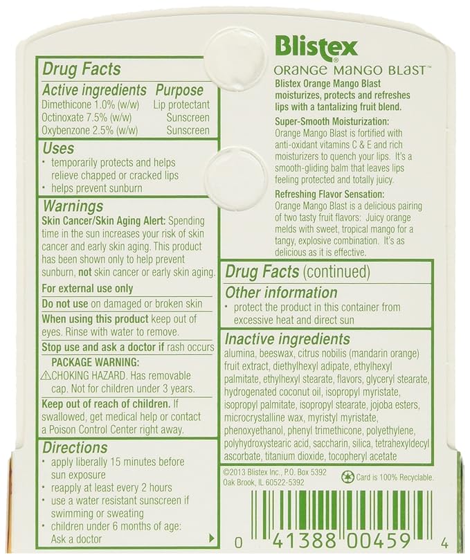 Blistex Lip Protectant SPF 15 Orange