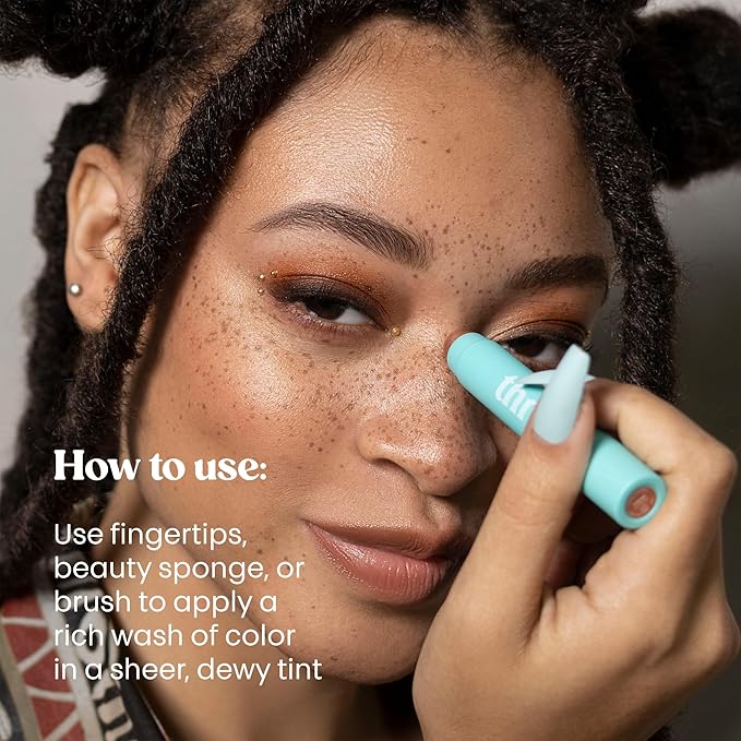 Thread Beauty Blend It Multi-Stick, Creamy, Buildable Color and Highlighter for Eyes, Cheeks, and Face, Fearless - Plum Shimmer