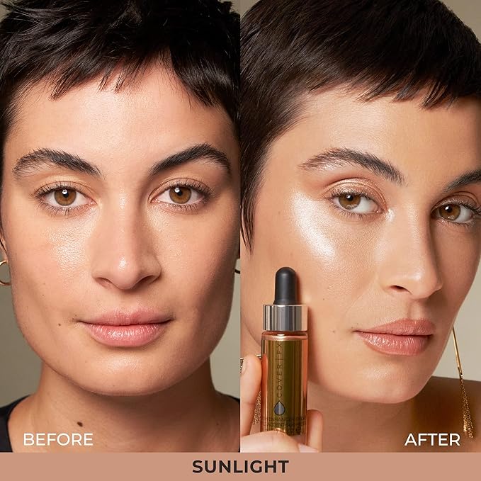 COVER FX Custom Enhancer Drops - Sunlight: Classic Gold Finish - 15mL - Radiant Glow - Liquid Highlighter
