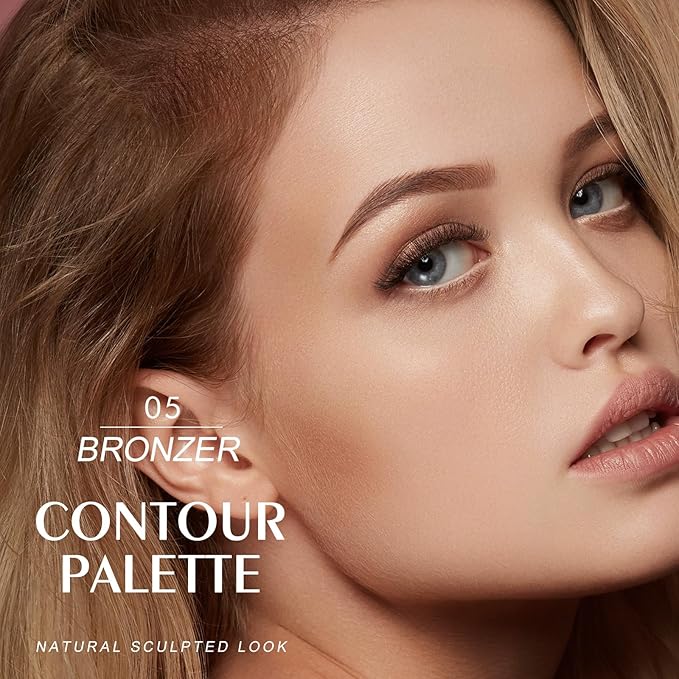 KYDA Face Sculpting Contour Palette, Natural Shimmer Smooth