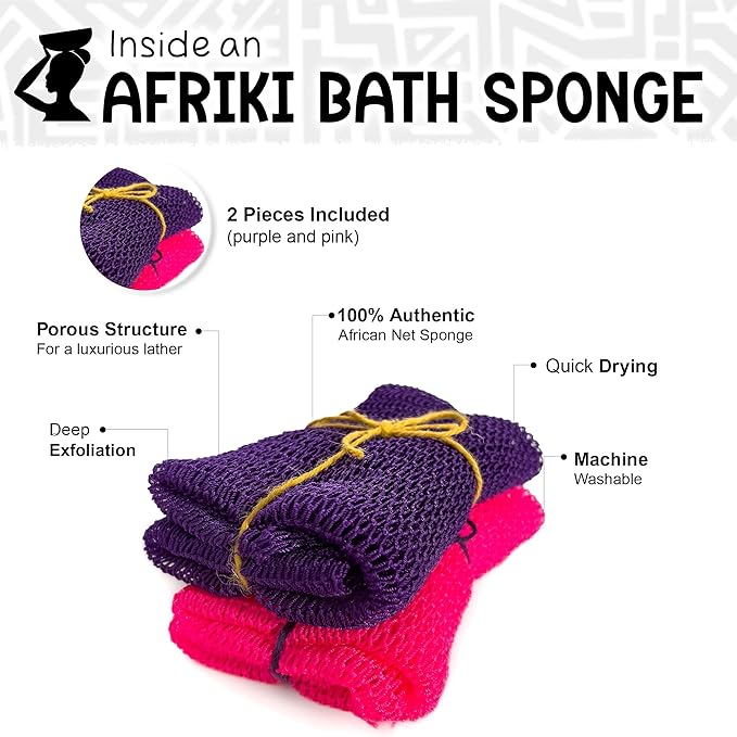 Afriki african net sponge exfoliating