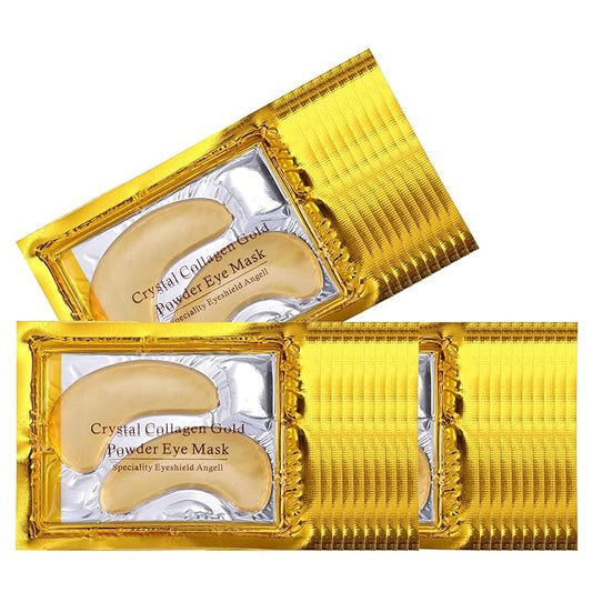 Under Eye Patches(30 Pairs), 24K Gold Collagen Under Eye Masks For Dark Circles and Puffiness, Moisturizing & Hydrating Eye Patches For Puffy Eyes, Reduce Under Eye Bags, Anti-Aging Eye Care Treatment