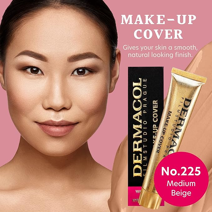 Dermacol - Full Coverage Foundation, Liquid Makeup Matte Shade 225 30g
