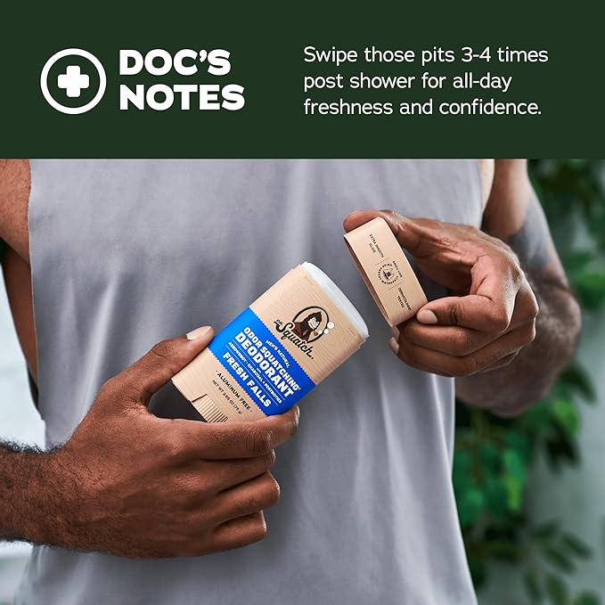 Dr. Squatch Natural Deodorant for Men - Odor-Squatching Aluminum Free - Rainforest Rapids & Cool Fresh Aloe (2.65 oz, 2-Pack)