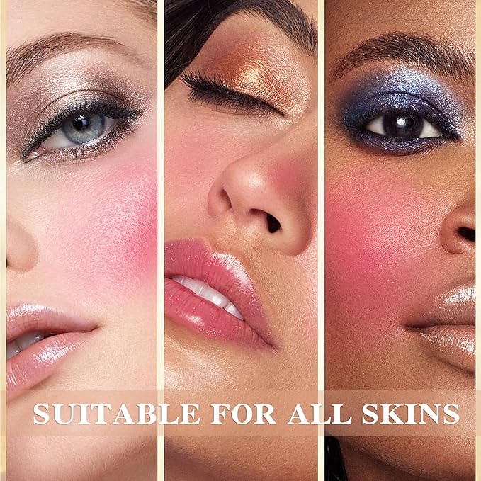 Cream Blush Stick with Brush,Waterproof Multi Cream Blush Skin C5